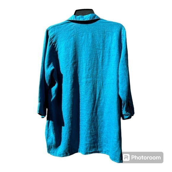 J. JILL Love Linen 100% Linen Minimalist Long Sleeve Button Down Tunic B… - Picture 4 of 8